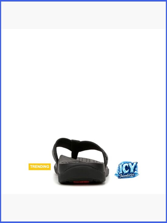 Leather-Trimmed Thong Sandal with Cushioned Footbed main image 6